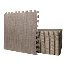Samuel Alexander 60cm x 60cm 8 Piece Eva Foam Protective Tile Floor Mats in Grey Wood Effect