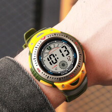 Orologio sportivo digitale maschile, impermeabile fino a 50M, colore verde OD, diametro 48,6mm