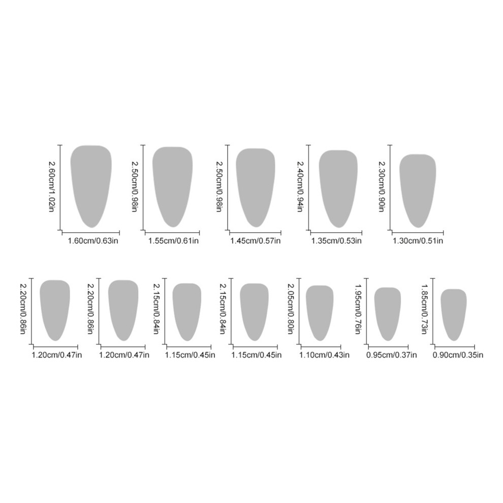 Dachuang Beauty French Gradient Press-On Nails, Almond Shape