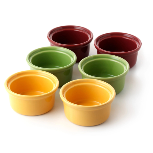 Mini Ceramic Ramekins Set of 6 Oven Safe Bowl Sets