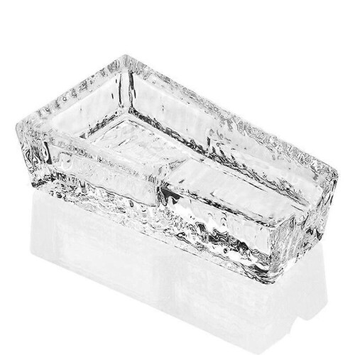 （Clear)Glass Single Slot Cigar Ashtray Smoking Set 1