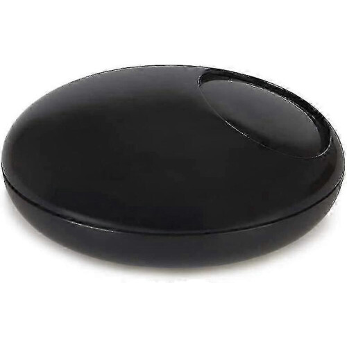 Kiesel-Aschenbecher mit Deckel (schwarz) 2