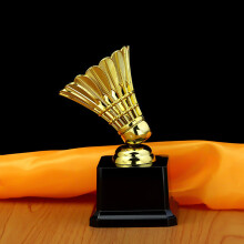 Gold Badminton Trophy Cup - Party Decor Gift