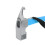 Multifunctional ABS Rubber Claw Hammer with Curved Hook, Blue 8