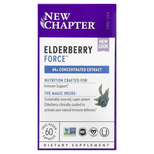 New Chapter, Elderberry Force, 60 plantaardige capsules 1