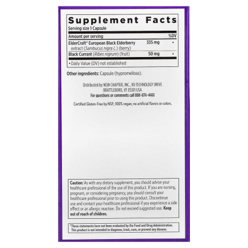New Chapter, Elderberry Force, 60 plantaardige capsules 2