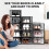 Shoe Storage Box, Clear Transparent Shoe Storage Boxes Hard Plastic Stackable Organiser Containers Bins Black 2