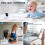Monitor de Vídeo para Bebês com Tela de 4,3 Polegadas, Visão Noturna, PTZ, Rastreamento Automático e Controle Wi-Fi para Vigilância de Animais de 3