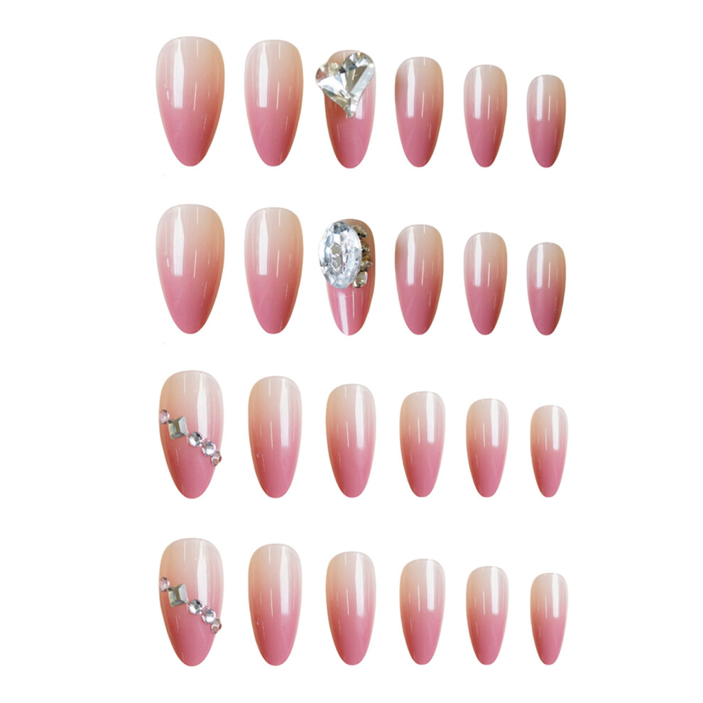 Dachuang Beauty Pink Gradient Press-On Nails, Chip & Smudge Proof