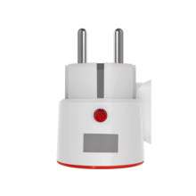 Tuya Wifi EU Plug 16A with Power Monitor Function Wireless App Voice Remote for Alexa Home Red & White