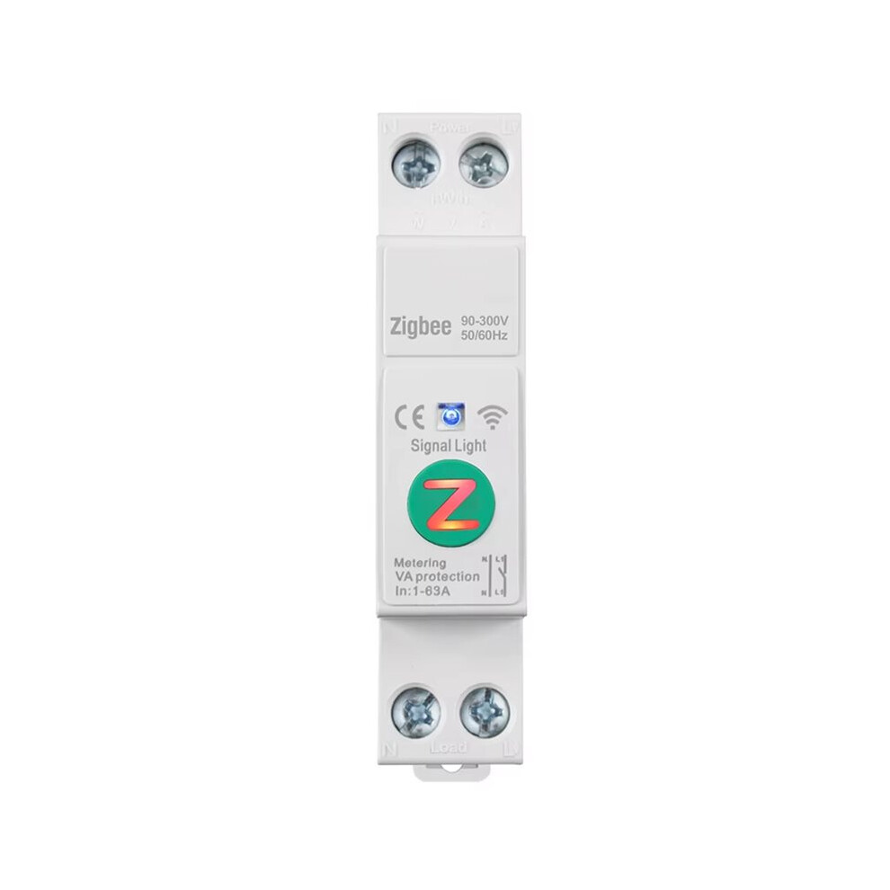 Tuya Zigbee Circuit Breaker 1P+N 63A Din Rail With Metering Breaker Voice Control For Alexa Home 6031719762532