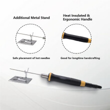 Schaumstoffschneider mit Heißdraht, Elektrischer Styropor-Schneidestift, Höhere Temperatur, 2 Nadeln, Wärmeisolierter Griff, US-Stecker