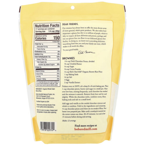 Farina di Riso Marrone Bio di Bob's Red Mill, Integrale, 24 oz (680 g) 2