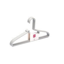 (Grey) 10pcs Heavy Duty Anti-Slip Clothes Hangers