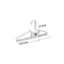 (Nava White) 10pcs Heavy Duty Anti-Slip Clothes Hangers