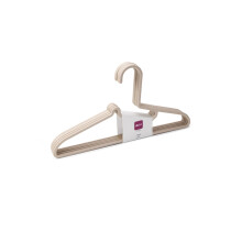 (Light Coffee) 10pcs Heavy Duty Anti-slip Clothes Hangers