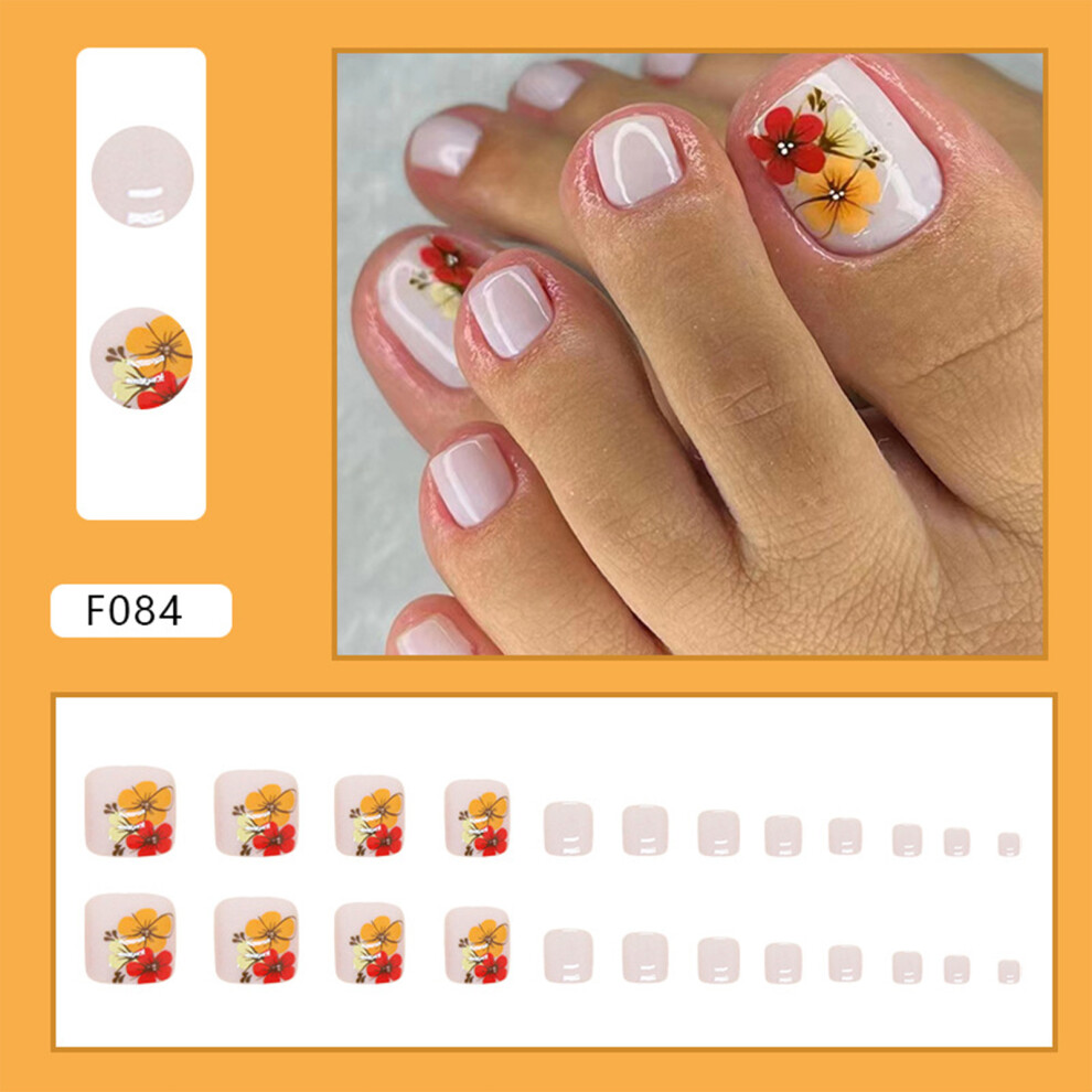 Roc-Electron (Jelly Glue Model) Glossy White Reusable Fake Nails For Women