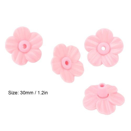 30 pezzi, alimentatore per colibrì a forma di fiore, plastica, 30 mm 1
