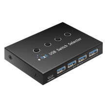 USB 3.0 für Selector 4 Computer Laptop PC Host Sharing 4 USB-Geräte KVM Switcher Box Share Drucker Maus Tastatur