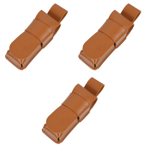 3Stk Braunes Leder Harmonica Aufbewahrungsetui Leicht Und Langlebig 2