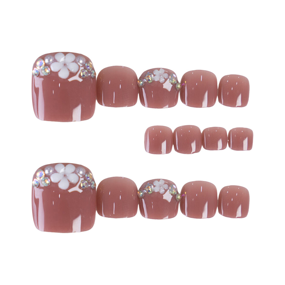Dachuang Beauty (L) Glossy Square Fake Nails - Reusable Stage Wear