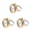 3Pièces Anneaux Mini Dorées Quartz Étanches Pour Étudiantes 5