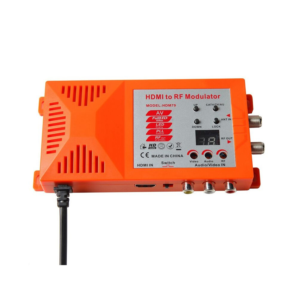 Tv/Av To Rf Modulator Coaxial Uhf Converter Adapter For Hd Digital Av Video To Analog Coax Tv For Pal Format Eu Plug 6132158579139