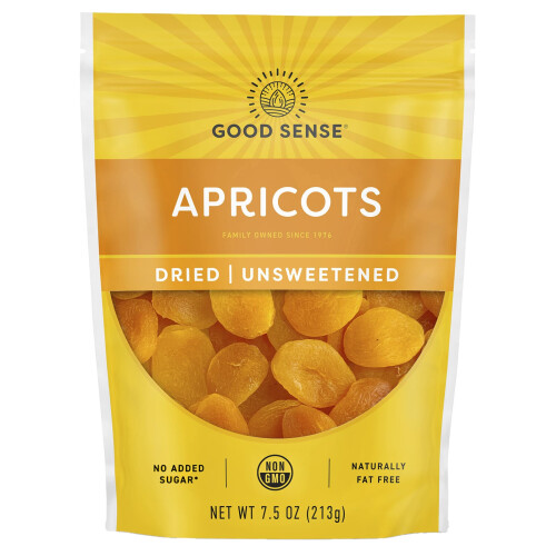 Good Sense, Apricots, Torkade & Oädlade, 7,5 oz (213 g) 1