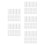 100Pièces Blanche PVC Rectangulaire Pour Étudiants Artistes 9