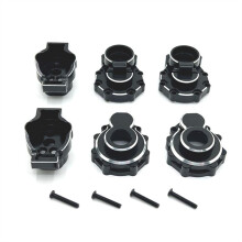 RC Auto-Upgrade Achterascupkit voor 1/10 TRX4 HUANGBO 1/10 R1001 R1002 R1003 RC Auto-Upgradeonderdelen Zwart