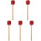 5Pcs Lightweight Red Wood Handle Drum Mallets for Music Performance 4
