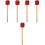 5Pcs Lightweight Red Wood Handle Drum Mallets for Music Performance 6