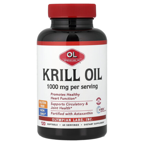 Olympian Labs, Κριλλ Oil, 1.000 mg, 120 Σκληρά Γελοίδια (500 mg ανά Σκληρό Γελοίδιο) 1