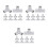 30Pcs Durable Plastic Playpen Connectors 3-Way Corner Elbow Grey 6