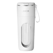 Presse-Agrumes Sans Fil, Petit Presse-Agrumes Portable, Multifonctionnel, Mélangeur de Fruits Entièrement Automatique pour la Maison, Blanc