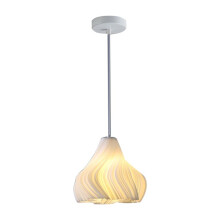 White Irregular Pendant Ceiling Lighting Hanging Unique Wave Design Ceiling Chandelier for Bedroom Kitchen Living Room E