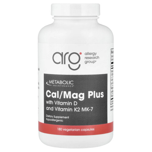 Metabolic Maintenance, Cal/Mag Plus Vitamiini D ja Vitamiini K2 MK-7, 180 Kapseli 1