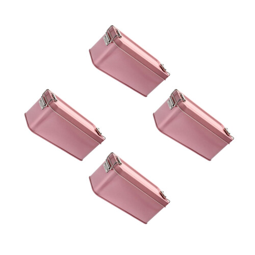 4Pcs Rose Gold Metal Biscuit Container Tin Storage Box for Home Use 2