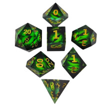 Resin Dragon Eye Dice Cthulhu Running Group Board Game DND Dragon Dungeon Green