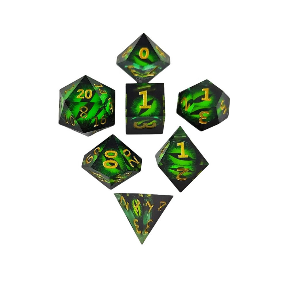Photos - Board Game Resin Dragon Eye Dice Cthulhu Running Group  DND Dragon Dungeon Green