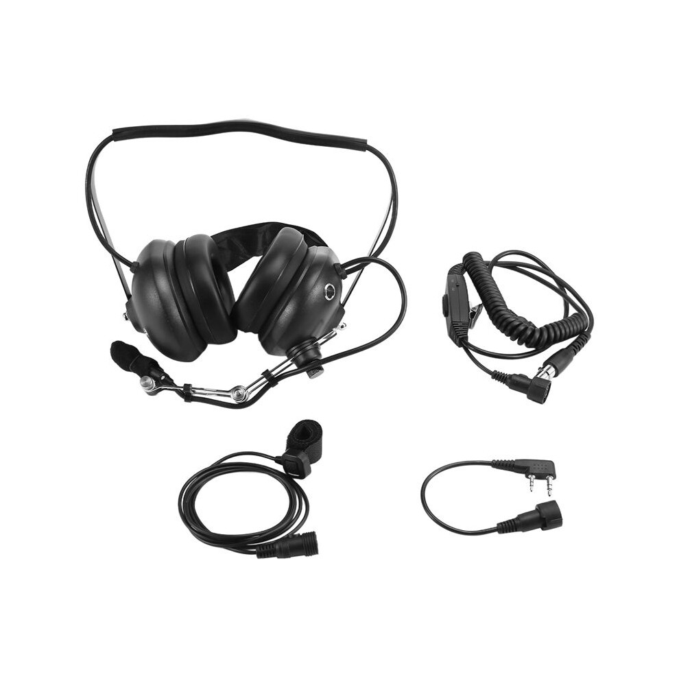 Noise Cancelling Aviation Microphone Headset Walkie Talkie Earpiece -Mounted Noise Reduction Ear Covers 6132206205775