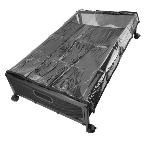 Under Bed Storage Container 75L Black with Wheels, Dust Proof & spacious