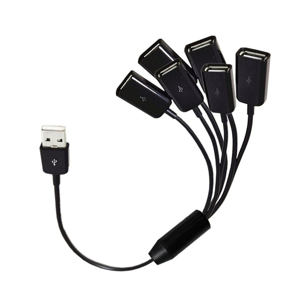 Usb Extension Cable 6 In 1 Usb Charge Fast 3A Charging Date Cable Y Splitter Cable Usb Male To Usb Female 1 To 6 Cord 4711483433433