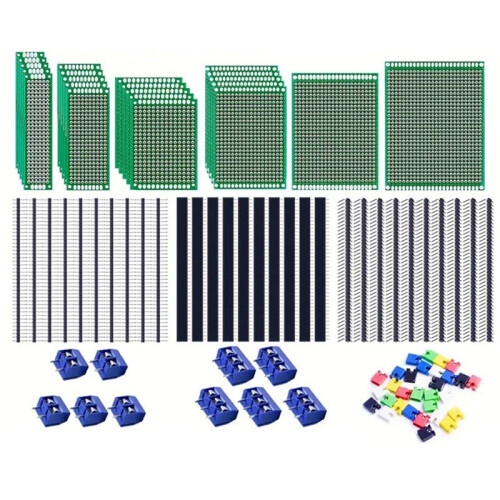 92PCS PCB Board Kit Universal PCB Prototype Board Circuit Boards for DIY Electronic Kit Soldering Kit