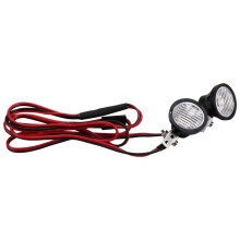 LED-Leuchten, Helle Scheinwerfer, Strahler für 1/10 RC Crawler Car TRX4 TRX6 Axial SCX10 90046, Rund, 2 LED, Weißes Licht