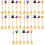 30Pcs Multipurpose Golden Stainless Steel Spoons Halloween Tableware 8