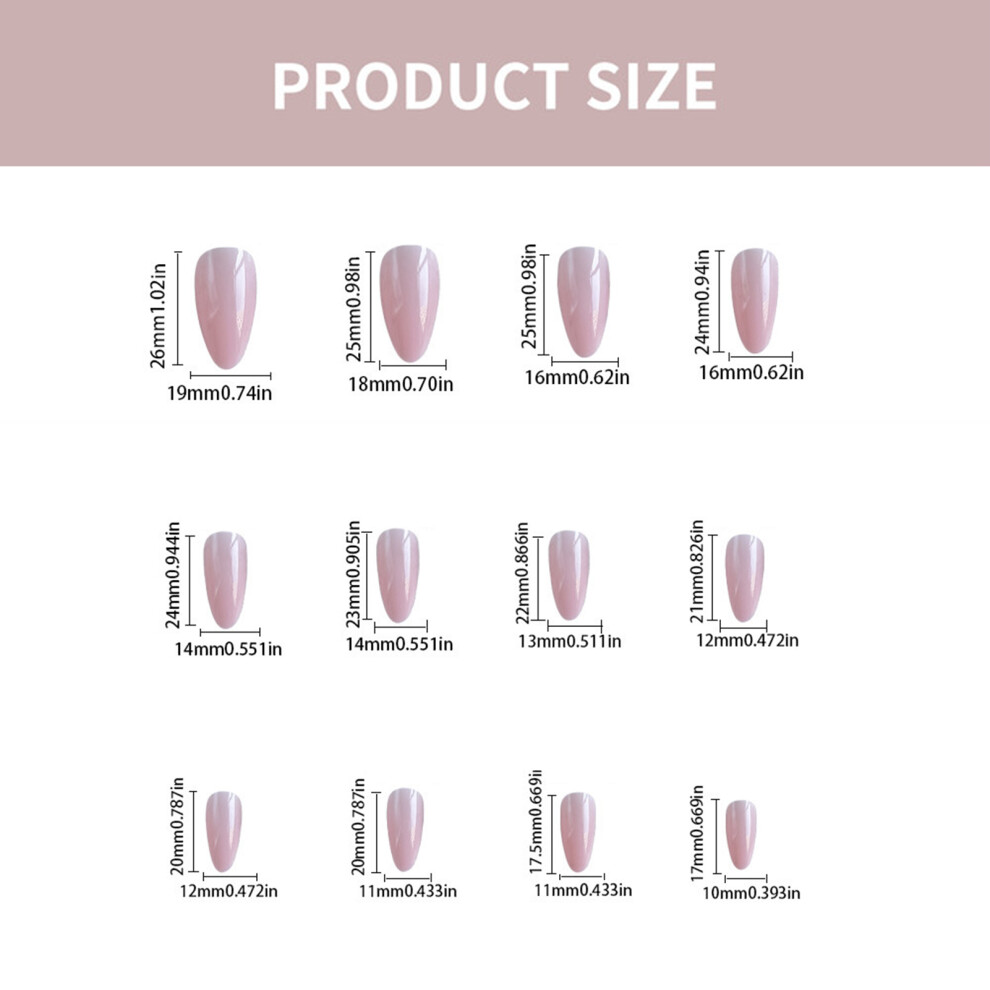 Dachuang Beauty Flower Print Fake Nails - Natural & Unbreakable