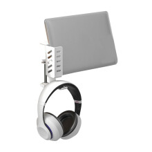 Multi-Functional Side Notebook Heat Dissipation Stand Desktop Computer Tablet Universal Storage Rack No Drilling White