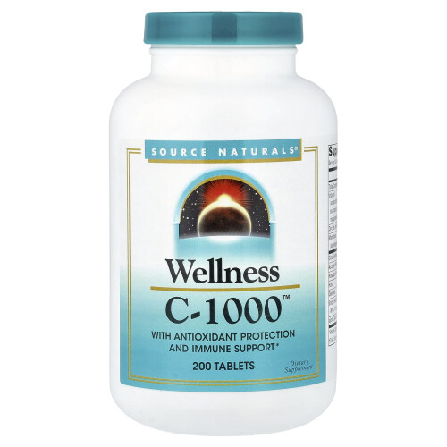 Source Naturals, Hyvinvointi, C-1000, 200 Tabletti 1