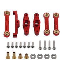 RC Car Styring Vipparm Dragstång Metall Styrgrupp för 1/10 för TT02 TT-02 TT02D TT-02D RC Car Upgrade Parts